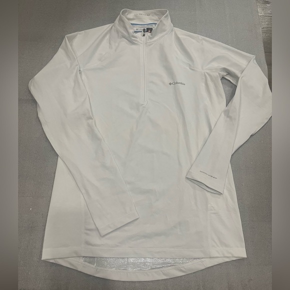 [L]Columbia white Men's Long-Sleeve Half-Zip Shirt Omni Heat Baselayer - Picture 3 of 12